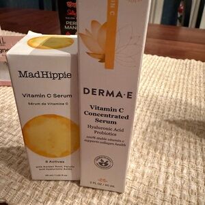 Mad Hippie Vitamin C Serum - White and Yellow and Derma e Vitamin C